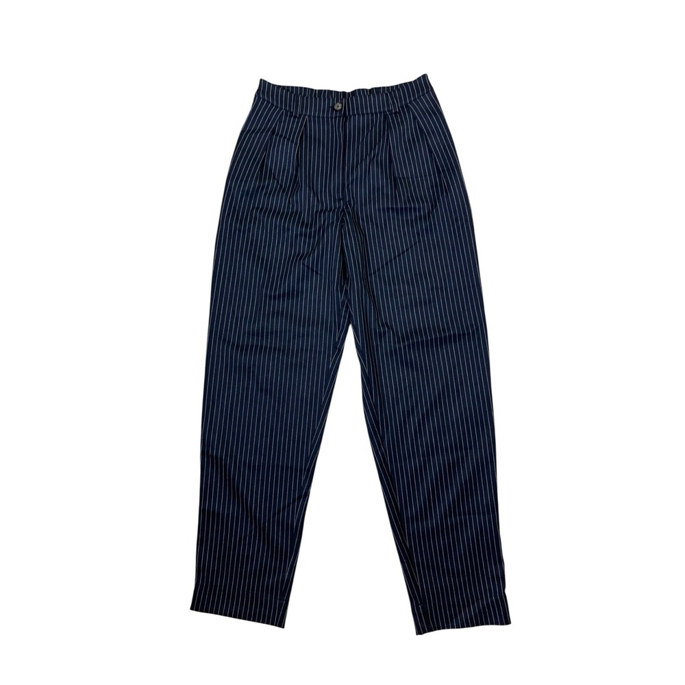 The Drop Signed Blake Captain Pleated Pants S Navy Pinstripe High Waist Tailored